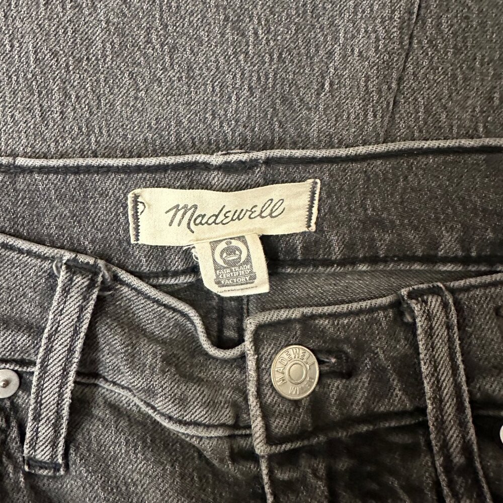 GUC Madewell The Perfect Vintage Straight Jeans Size 27 Washed Black - Picture 7 of 9